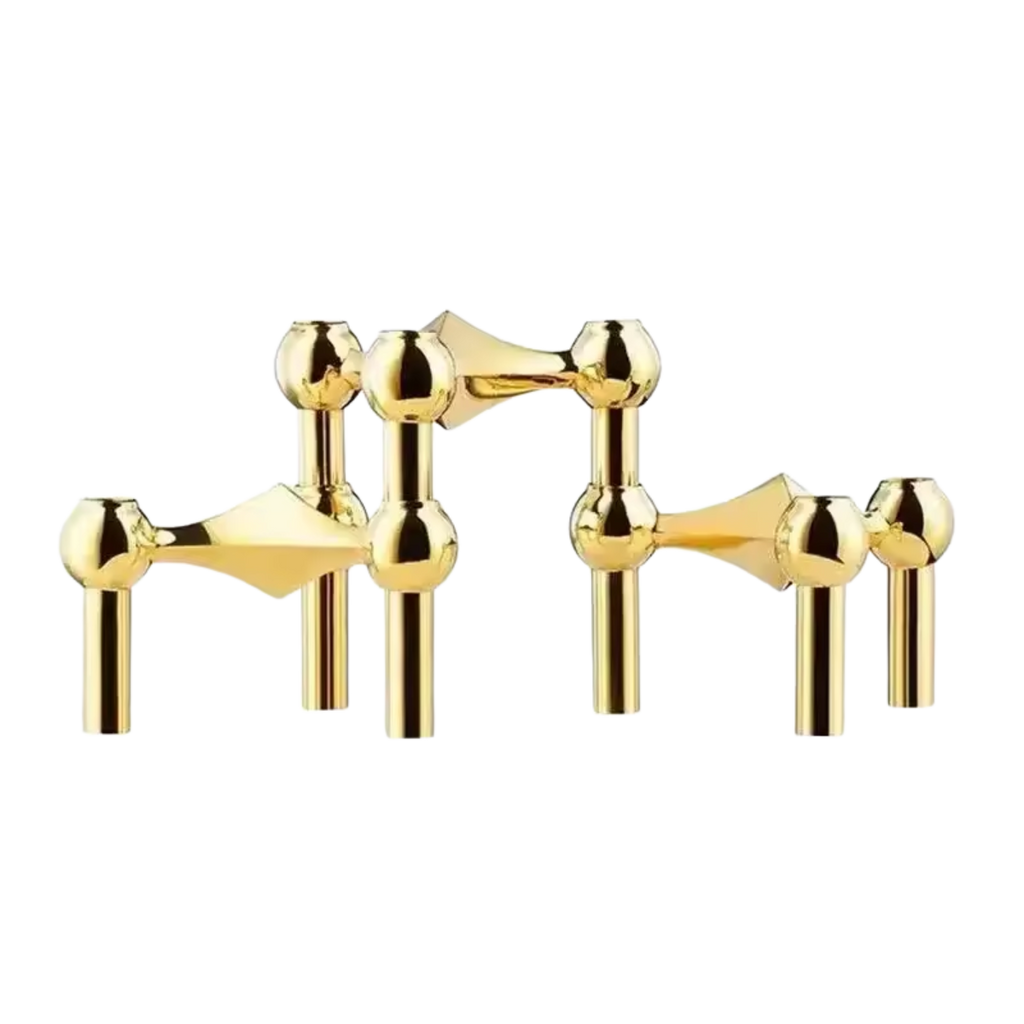 Modern Geometric Stainless Steel Candle Holder – Elegant Metal Stand for Home & Table Decor