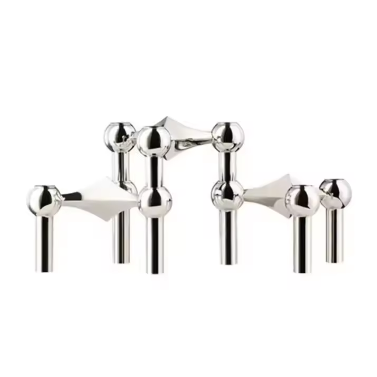 Modern Geometric Stainless Steel Candle Holder – Elegant Metal Stand for Home & Table Decor