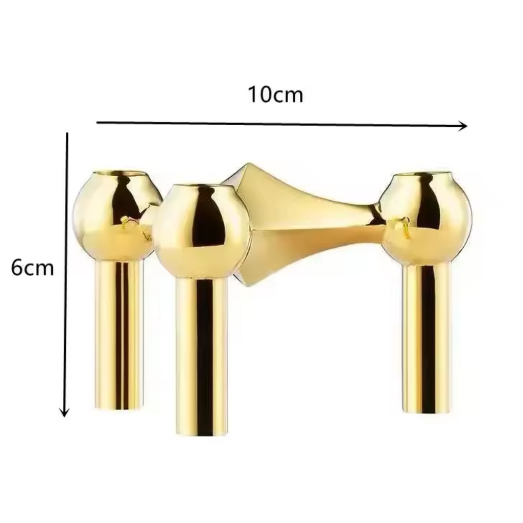 Modern Geometric Stainless Steel Candle Holder – Elegant Metal Stand for Home & Table Decor