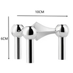 Modern Geometric Stainless Steel Candle Holder – Elegant Metal Stand for Home & Table Decor