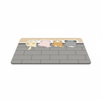 Cute Animal Diatomaceous Earth Bathroom Mat – Quick Water Absorption, Non-Slip Rubber Bottom, Easy to Clean