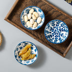 Set of 6 Mini Ceramic Plates - Retro Chinese Style for Snacks, Sashimi & More