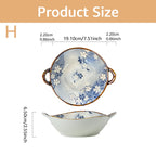 Japanese Style Noodle Bowl – 7.5 inch Ceramic Soup Bowl with Handle