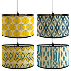 Modern Bamboo & Iron Lampshade – E27 Compatible, Creative Diffuse Lighting for Bedroom, Living Room, & Home Decor