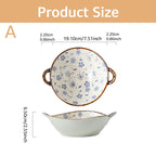 Japanese Style Noodle Bowl – 7.5 inch Ceramic Soup Bowl with Handle