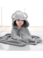 Cartoon Baby Bath Towel – 100% Polyester, Soft, Multi-Use Baby Blanket and Swaddle, 80cm/31.5inch