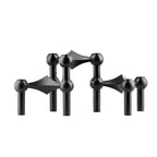 Modern Stainless Steel Molecular Structure Candle Stand – DIY Chandelier Decoration, Compatible with Stick Candles, Available in Chrome/Gold/Black