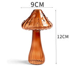 Mushroom-Shaped Glass Vase – Elegant Home Decor, Durable, Easy to Clean, Perfect for Living Rooms, Bedrooms, and Officesrium Art Plant Hydroponic Table Vase Glass Crafts DIY Aromatherapy Bottle