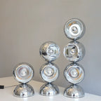 Home Design Led Floor Lamp Living Room Art Desk Light Stainless Steel Retro Round Ball Bedroom Rotating Standing Light Luminaire