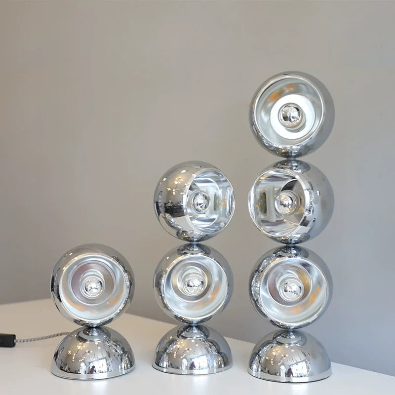 Home Design Led Floor Lamp Living Room Art Desk Light Stainless Steel Retro Round Ball Bedroom Rotating Standing Light Luminaire