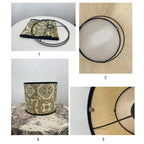 Modern Bamboo & Iron Lampshade – E27 Compatible, Creative Diffuse Lighting for Bedroom, Living Room, & Home Decor