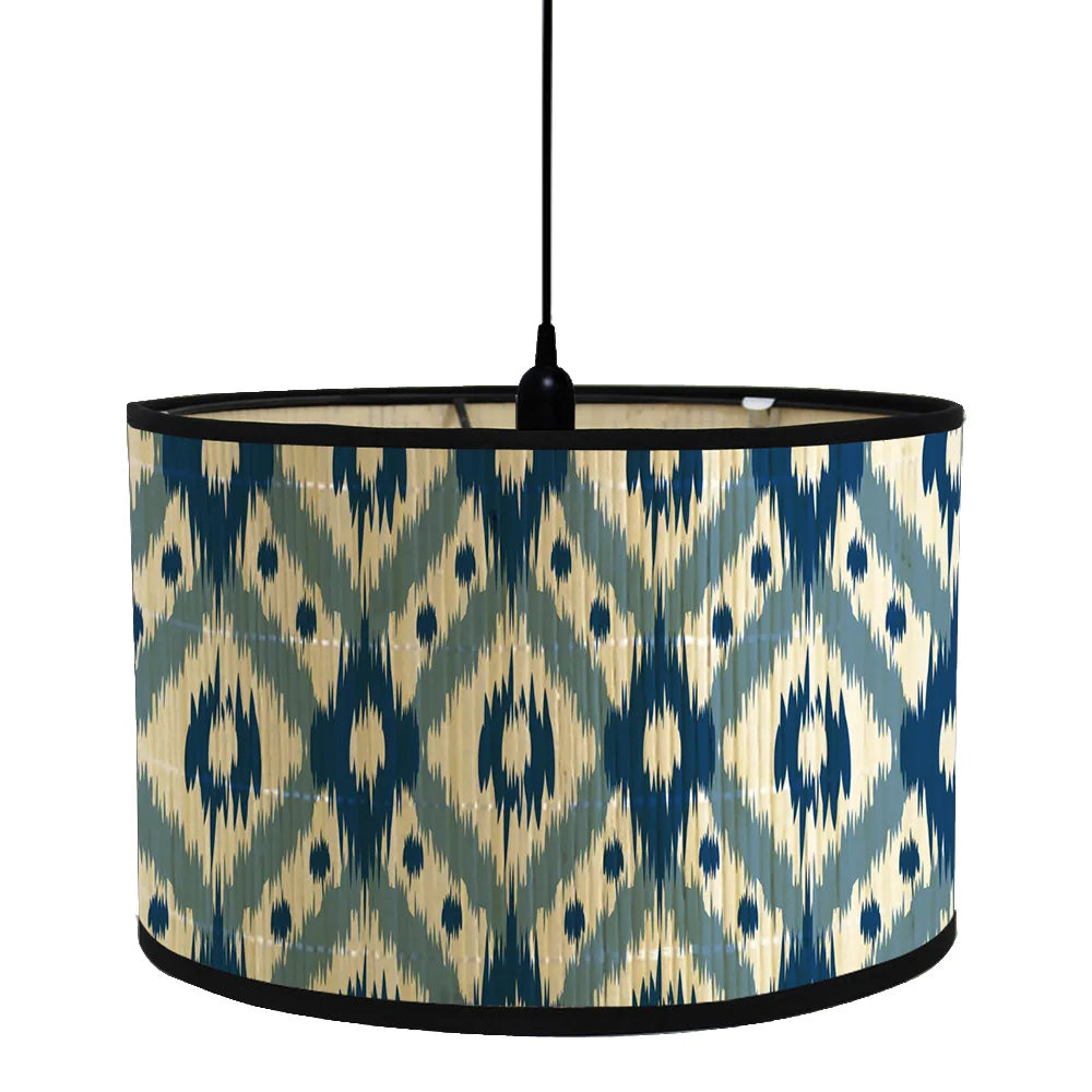 Modern Bamboo & Iron Lampshade – E27 Compatible, Creative Diffuse Lighting for Bedroom, Living Room, & Home Decor