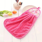 3pcs Coral Fleece Fingertip Towel Set – Soft, Absorbent Hand Wiping Towels for Kitchen & Bathroom Use