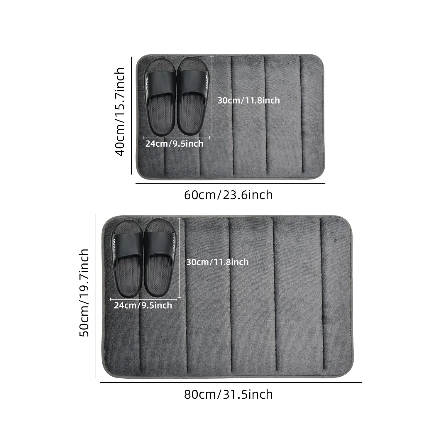 Soft Polyester Bathroom Mat – Granular Bottom, Quick Dry, Comfortable for Bathroom & Bedroom Use
