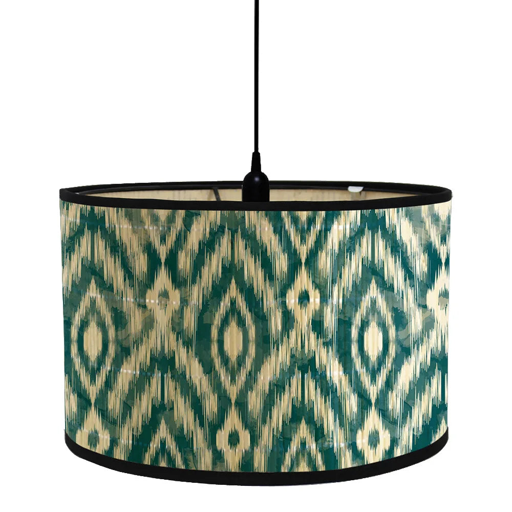 Modern Bamboo & Iron Lampshade – E27 Compatible, Creative Diffuse Lighting for Bedroom, Living Room, & Home Decor