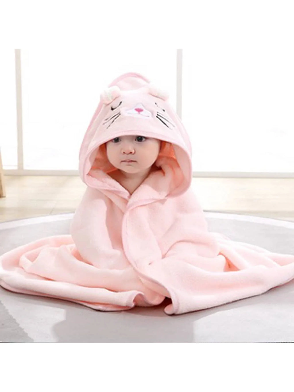Cartoon Baby Bath Towel – 100% Polyester, Soft, Multi-Use Baby Blanket and Swaddle, 80cm/31.5inch
