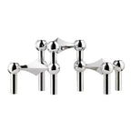 Modern Stainless Steel Molecular Structure Candle Stand – DIY Chandelier Decoration, Compatible with Stick Candles, Available in Chrome/Gold/Black