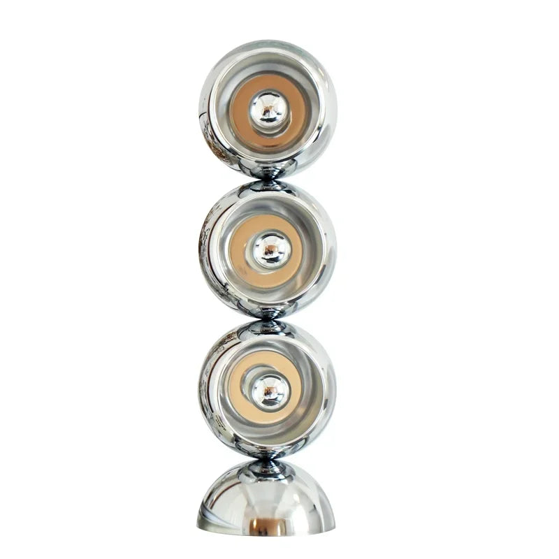 Home Design Led Floor Lamp Living Room Art Desk Light Stainless Steel Retro Round Ball Bedroom Rotating Standing Light Luminaire