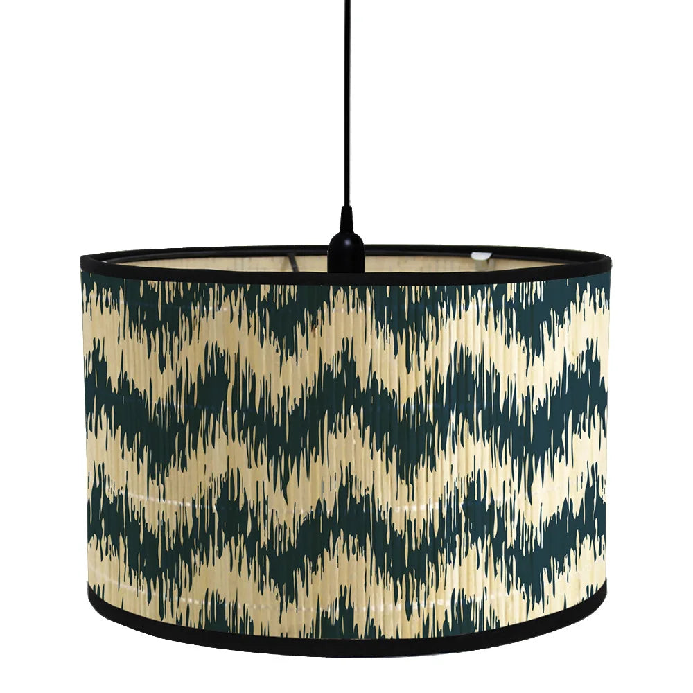 Modern Bamboo & Iron Lampshade – E27 Compatible, Creative Diffuse Lighting for Bedroom, Living Room, & Home Decor