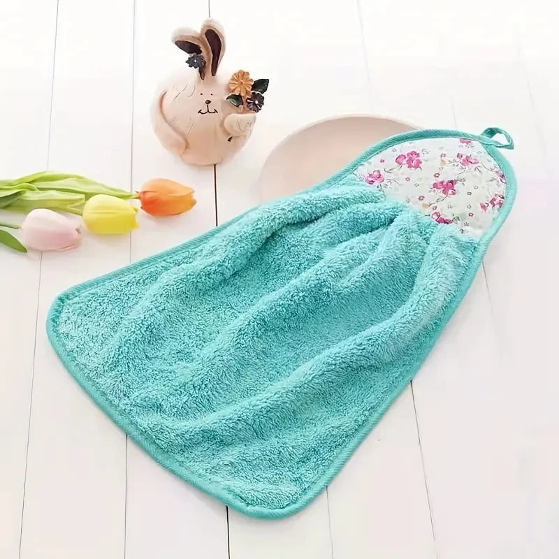 3pcs Coral Fleece Fingertip Towel Set – Soft, Absorbent Hand Wiping Towels for Kitchen & Bathroom Use
