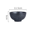 4.5-inch Ceramic Rice Bowl – Japanese Retro Style for Soup, Rice, and Noodles