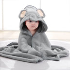 Cartoon Baby Bath Towel – 100% Polyester, Soft, Multi-Use Baby Blanket and Swaddle, 80cm/31.5inch