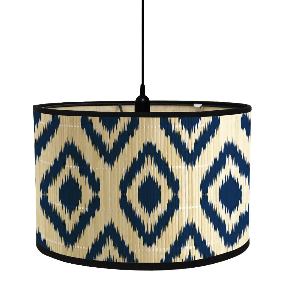Modern Bamboo & Iron Lampshade – E27 Compatible, Creative Diffuse Lighting for Bedroom, Living Room, & Home Decor