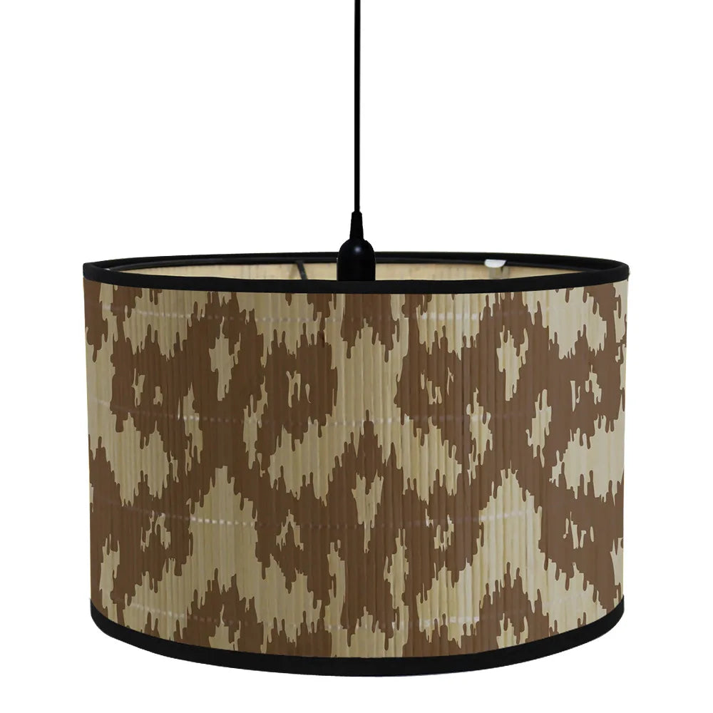 Modern Bamboo & Iron Lampshade – E27 Compatible, Creative Diffuse Lighting for Bedroom, Living Room, & Home Decor