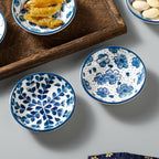 Set of 6 Mini Ceramic Plates - Retro Chinese Style for Snacks, Sashimi & More
