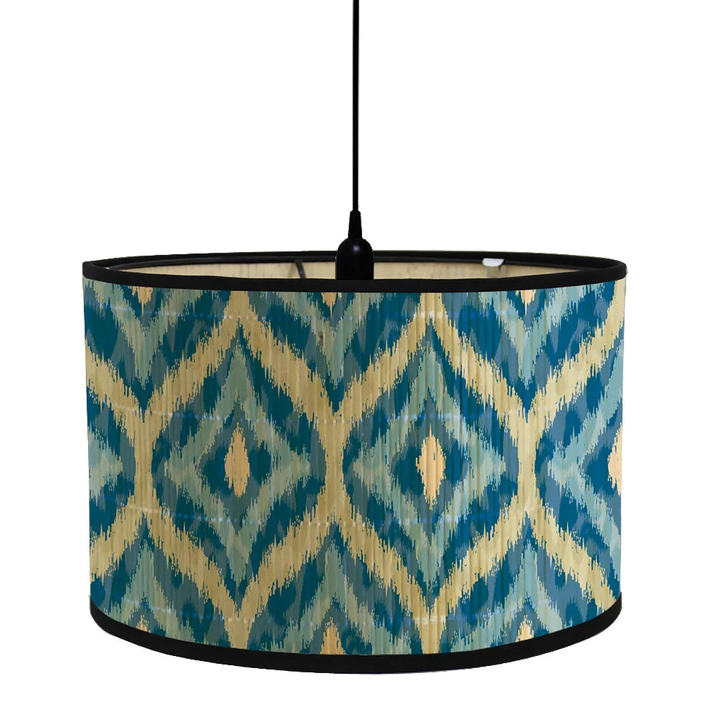 Modern Bamboo & Iron Lampshade – E27 Compatible, Creative Diffuse Lighting for Bedroom, Living Room, & Home Decor