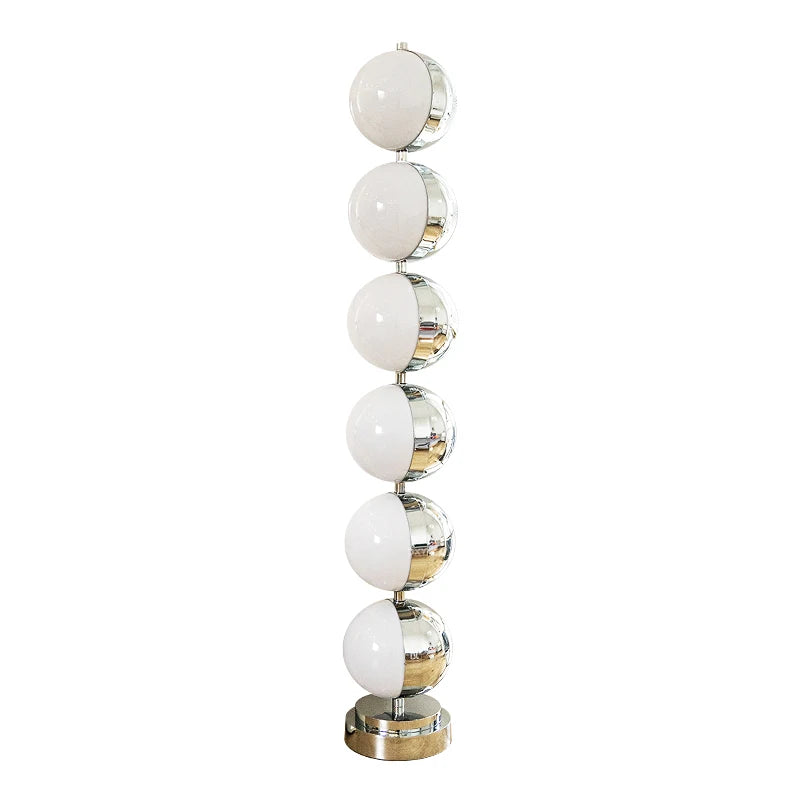 Home Design Led Floor Lamp Living Room Art Desk Light Stainless Steel Retro Round Ball Bedroom Rotating Standing Light Luminaire