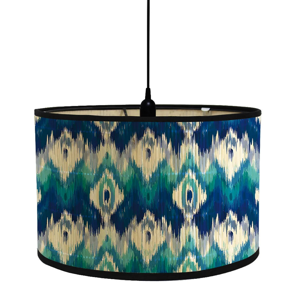 Modern Bamboo & Iron Lampshade – E27 Compatible, Creative Diffuse Lighting for Bedroom, Living Room, & Home Decor