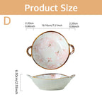 Japanese Style Noodle Bowl – 7.5 inch Ceramic Soup Bowl with Handle