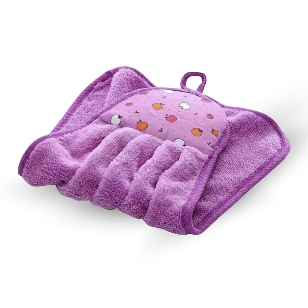 3pcs Coral Fleece Fingertip Towel Set – Soft, Absorbent Hand Wiping Towels for Kitchen & Bathroom Use